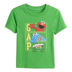 Boy's Graphic Printed Half Sleeve Round Neck Relaxed fit T-Shirt,Green,4Y