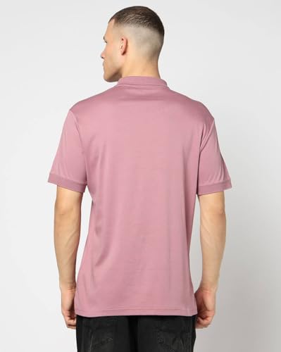 Men Slim Fit Polo T-Shirt, Light Purple, S