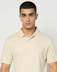 Men Slim Fit Polo T-Shirt, Light Purple, S