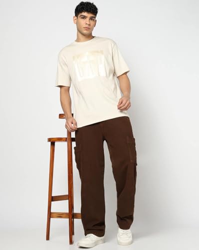 GAP Men's Printed Half Sleeve Round Neck Relaxed fit T-Shirt