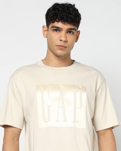 GAP Men's Printed Half Sleeve Round Neck Relaxed fit T-Shirt