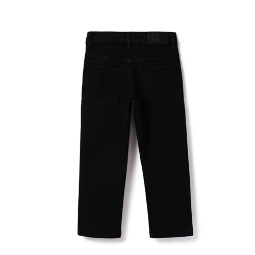 United Colors of Benetton Solid Straight Fit Jeans (Size: 1-2 Years)-25A4AWMBB204I100 Black