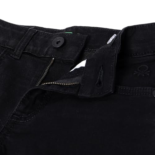 United Colors of Benetton Solid Straight Fit Jeans (Size: 1-2 Years)-25A4AWMBB204I100 Black