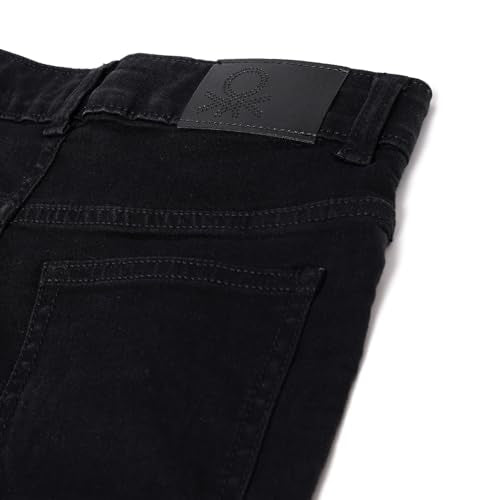 United Colors of Benetton Solid Straight Fit Jeans (Size: 1-2 Years)-25A4AWMBB204I100 Black