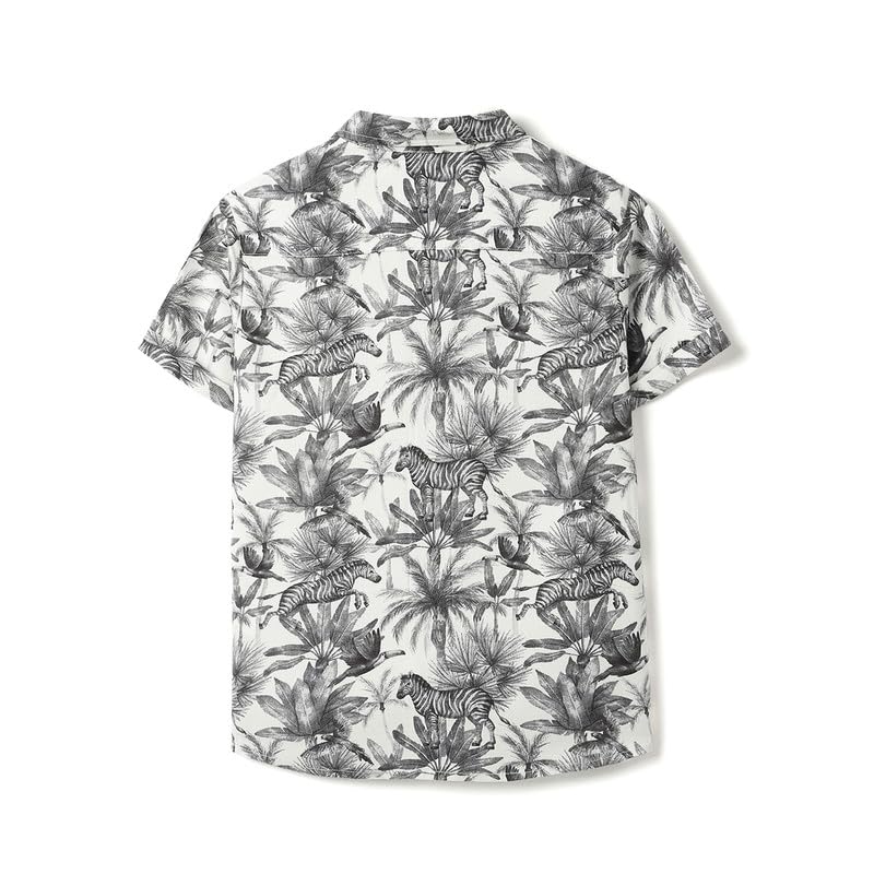 United Colors of Benetton Regular Fit Spread Collar Tropical Printed Shirt