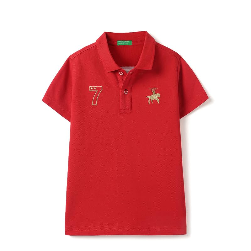United Colors of Benetton Regular Fit Polo Neck Embroidered T-Shirt