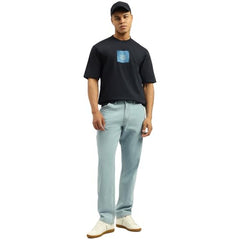 United Colors of Benetton Men's Printed Oversized Fit Tshirt (25A3099J3507IN22_Black