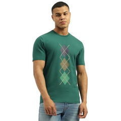 United Colors of Benetton Men's Argyle Relaxed Fit Tshirt (25A3E99J3304IBG1_Green