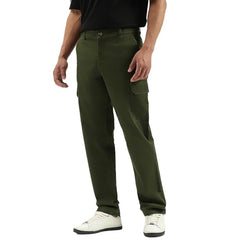 United Colors of Benetton Solid Straight Fit Cargo Pants (Size: 28)-25A4CTWB1201I902 Green