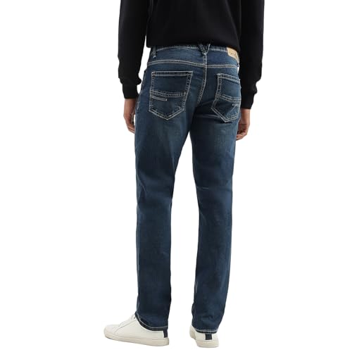 United Colors of Benetton Solid Straight Fit Jeans (Size: 38)-25A4MBOO5027I901 Blue