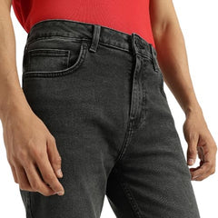 United Colors of Benetton Washed Low Crotch Fit Jeans (Size: 28) - 25A4MBOO5031I901 Black