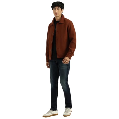 United Colors of Benetton Washed Slim Tapered Fit Jeans (Size: 28) - 25A4MBOO5034I901 Blue