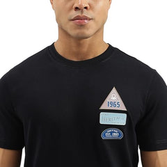 United Colors of Benetton Men's Applique Relaxed Fit Shirts (25A3P29J3607IN22_Black