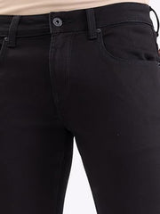 Spykar Black Mid Rise Slim Fit Casual Jeans for Men