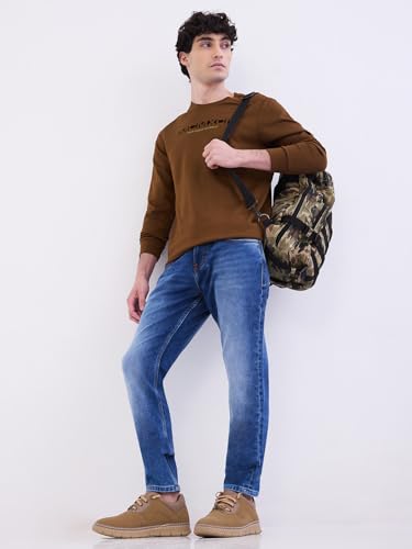 Spykar Mid Blue Mid Rise Slim Fit Casual Jeans for Men