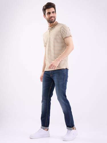 Spykar Dark Blue Mid Rise Regular Fit Casual Jeans for Men