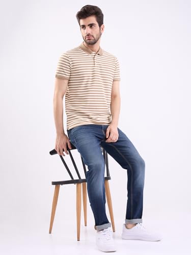 Spykar Dark Blue Mid Rise Regular Fit Casual Jeans for Men