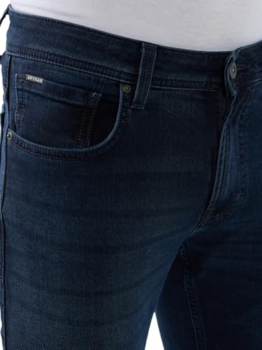 Spykar Dark Blue Regular Fit Mid Rise Jeans for Men