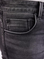 Spykar Charcoal Black Mid Rise Regular Fit Casual Jeans for Men