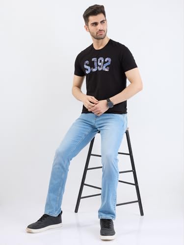 Spykar Light Blue Low Rise Slim Fit Casual Jeans for Men