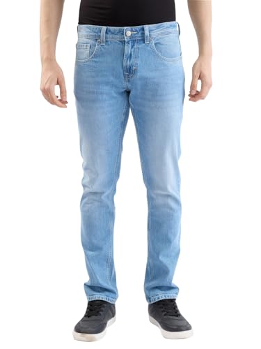 Spykar Light Blue Low Rise Slim Fit Casual Jeans for Men