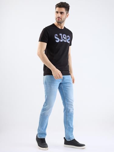 Spykar Light Blue Low Rise Slim Fit Casual Jeans for Men