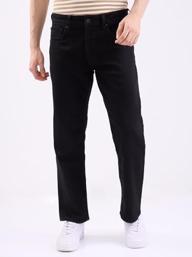 SPYKAR Men's Relaxed Jeans (MDCH2BE005BLACK_Black