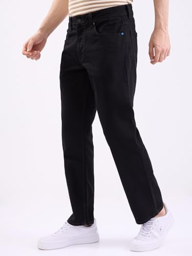 SPYKAR Men's Relaxed Jeans (MDCH2BE005BLACK_Black