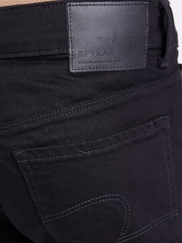 SPYKAR Men's Relaxed Jeans (MDCH2BE005BLACK_Black