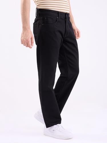 SPYKAR Men's Relaxed Jeans (MDCH2BE005BLACK_Black