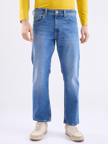 SPYKAR Men's Relaxed Jeans (MDCH2BE008MIDBLUE_Mid Blue