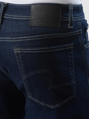 Spykar Raw Blue Comfort Fit Mid Rise Jeans for Men