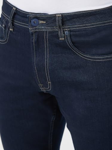 Spykar Raw Blue Comfort Fit Mid Rise Jeans for Men