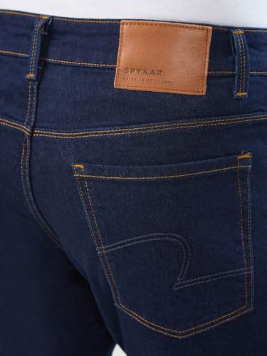 Spykar Raw Blue Regular Fit Boot Cut Mid Rise Jeans for Men