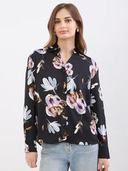 Spykar Black Regular Fit Casual Shirts for Women