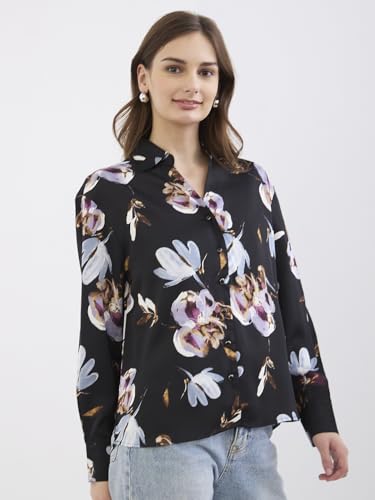 Spykar Black Regular Fit Casual Shirts for Women