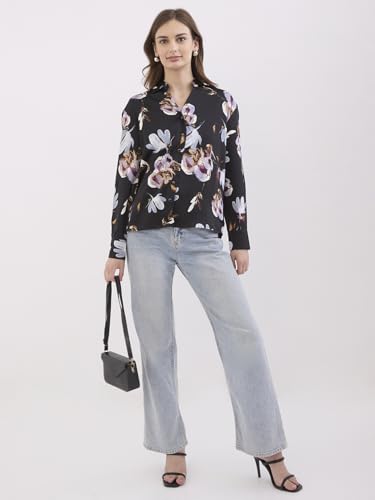 Spykar Black Regular Fit Casual Shirts for Women