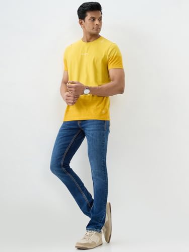 Spykar Dark Blue Slim Fit Low Rise Jeans for Men