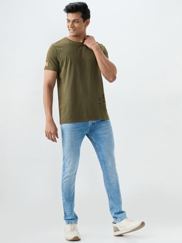 Spykar Light Blue Slim Fit Low Rise Jeans for Men