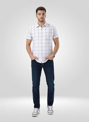 Men Spykar Brown Check Regular Fit Shirt