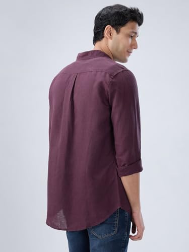 Spykar Men Red Solid Regular Fit Shirt