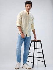 Men Spykar Blue Solid Slim Fit Mid Rise Jeans