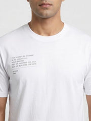 Spykar Men Grey Graphic Relaxed Fit T-Shirt