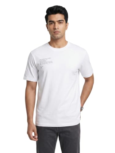 Spykar Men Grey Graphic Relaxed Fit T-Shirt