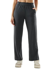 Spykar Grey Solid Straight Fit Mid Rise Trackpants for Women