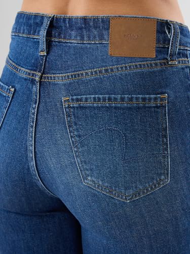 Spykar Women Blue Solid Wide Leg High Rise Jeans