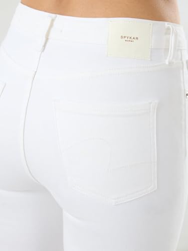 Spykar Women White Solid Boot Cut Fit High Rise Jeans