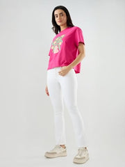 Spykar Women White Solid Boot Cut Fit High Rise Jeans