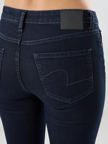 Spykar Women Blue Solid Slim Fit Mid Rise Jeans