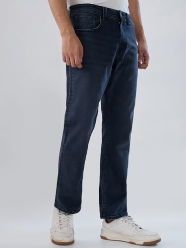Men Spykar Grey Solid Comfort Fit Mid Rise Jeans